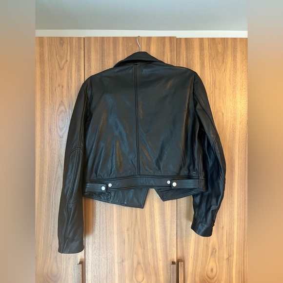 FRAME Black Leather Women's Jacket - Picture 3 of 3